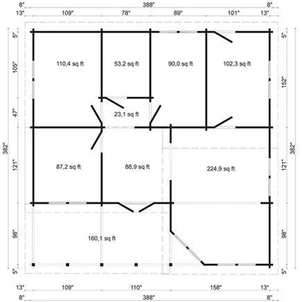The Vigo Cottage Floor Plan